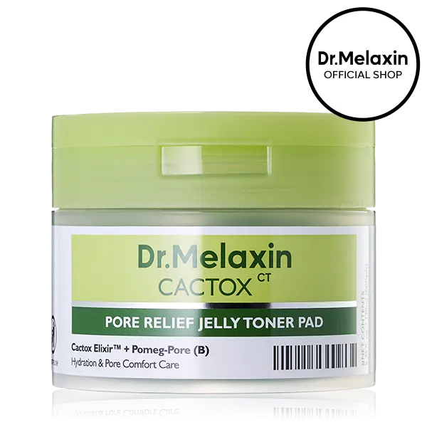 [Dr.Melaxin Official] CACTOX Pore Relief Jelly Toner Pads 60 Pads with Cactus Cooling & Dehydrated Pore Care