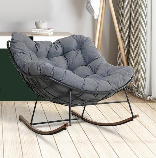 Indoor & Outdoor Royal Rocking Chair – Soft Padded Cushion & Sturdy Steel Frame for Ultimate Comfort & Relaxation Indoor & Outdoor Royal Rocking Chair – Soft Padded Cushion & Sturdy Steel Frame for Ultimate Comfort & Relaxation