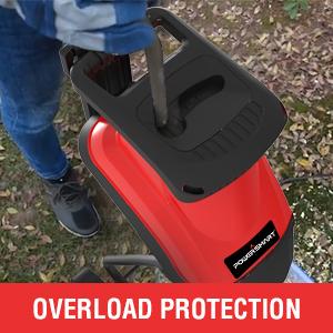 PowerSmart Wood Chipper Electric, 15-Amp Motor with Collection Bag,High Efficiency,Easy to Use,Safety Features,Quick Start,Low Noise,Easy Assembly,Stable Base,Auto-Feed,Quick Clean-Up,Advanced Safety, PS10A