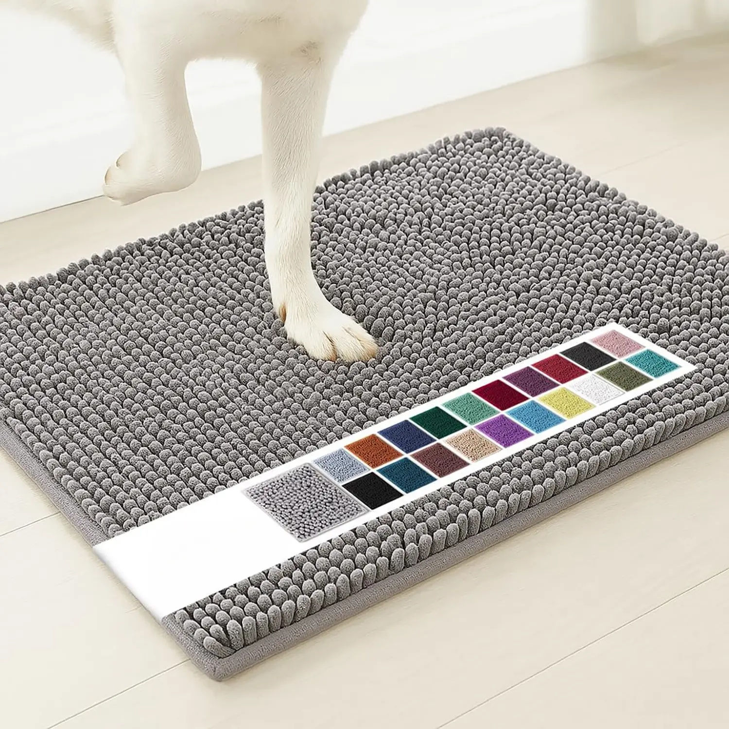 Indoor Door Mat, Bathroom Mat Set, Super Absorbent Microfiber Chenille Entryway Rug, Non-Slip Front Door Mat, Quick Dry Machine Washable Pet-Friendly Mats for Entryway/Hallway/Kitchen