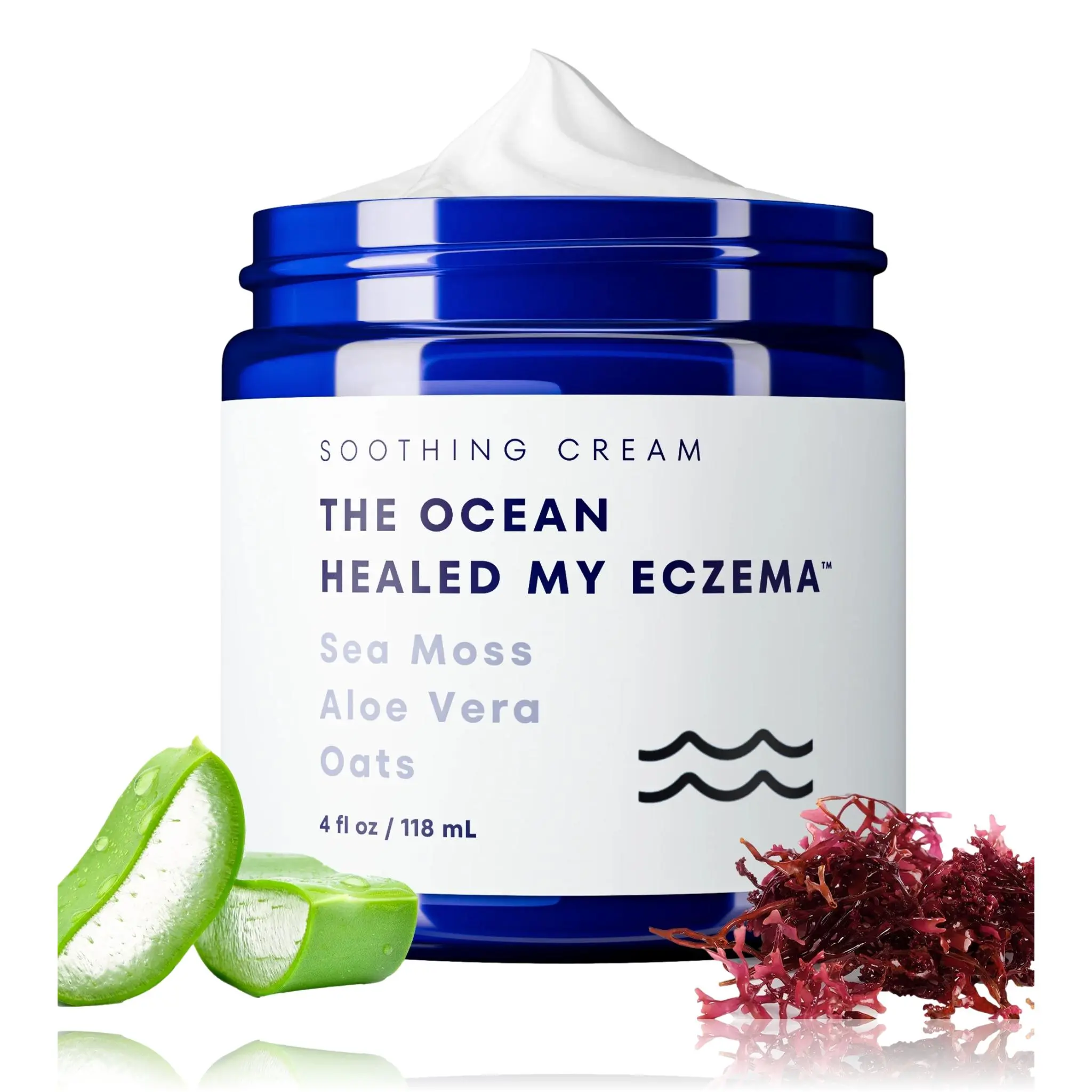 HBTO Natural Healing Therapy Sensitive Skin Eczema Treatment, 4 oz Soothing Skincare Cream