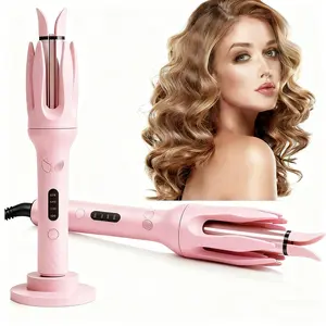 Electric Hair Curler, 4-Speed Temperature Controlled Adjustable Curler, LED Screen Curling Iron, Automatic Hair Curler, Cordless Hair Straightener