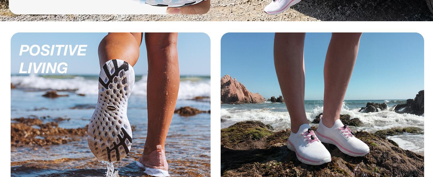 ALEADER Women's Sporty Water Shoes for Beach Pool Water Sports & Outdoor Adventure Lightweight Breathable Design