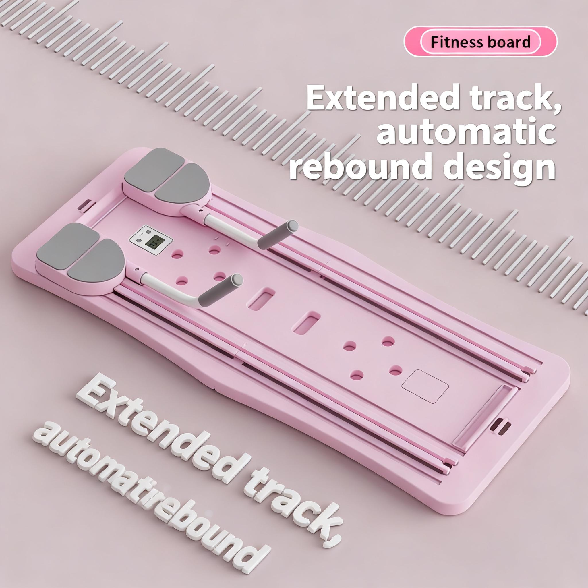 Foldable Pilates Reformer Board 4 in 1 Multi-Functional Sliding Board for Full Body Home Fitness Training with Versatile Exercises and Space-Saving Design