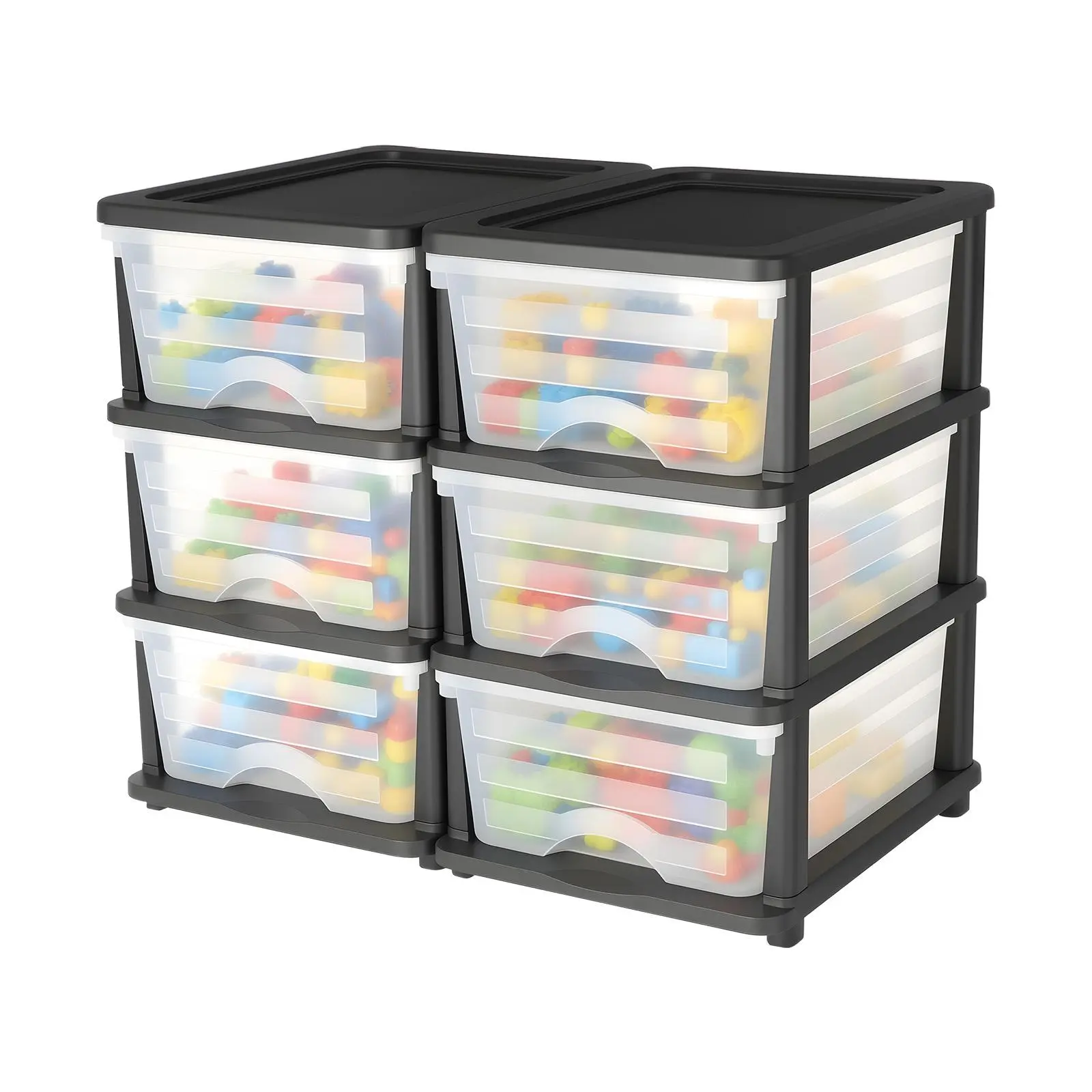 【Summerfinds】VEVOR Plastic Storage Drawers,2 Pack Storage Organizer Drawer6 Drawers Closet Organization and Storage DividersDresser Organizer Clear Bins for Office SuppliesCraft RoomsClassrooms and Home