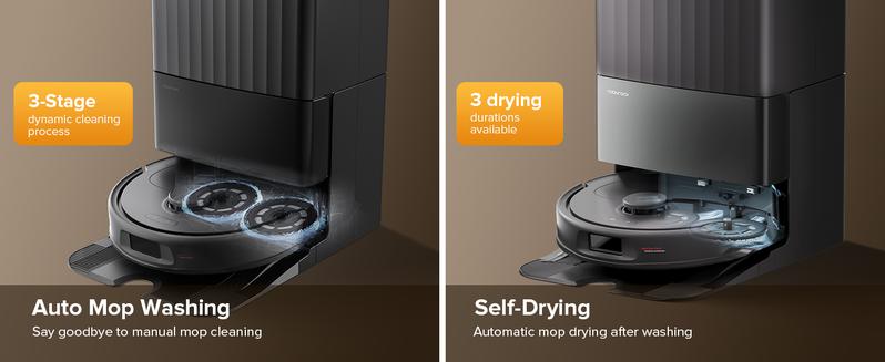 Roborock Qrevo Series Robot Vacuum and Mop, 10,000Pa suction, Self-Drying, Auto Mop Washing, Self-Emptying & Refilling, 10mm Mop Lifting, Smart Obstacle Avoidance (QV 35S) #TikTokShopJumpstartSale