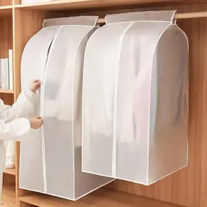 Clear Clothes Dust Cover, Dustproof Cover, 1 Count Hanging Clothes Coat Storage Dust Bag with Zipper, Home Organizer for Bedroom, Wardrobe, Closet