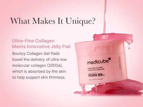 [medicube] PDRN Pink Collagen Gel Toner Pad | PDRN Jelly Toner Pad | 99% Salmon DNA, PDRN, Uneven skintone | Korean Skincare