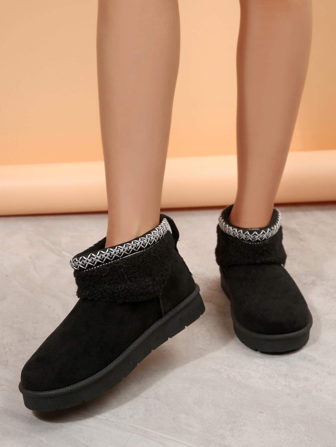 Mysoft Women's Simple Warm Snow Boots, Winter Outdoor Shoe, Womensfashion Footwear, Cozy Boots for Women, Perfect Valentine's Day Gift  Walking Shoes  Girl