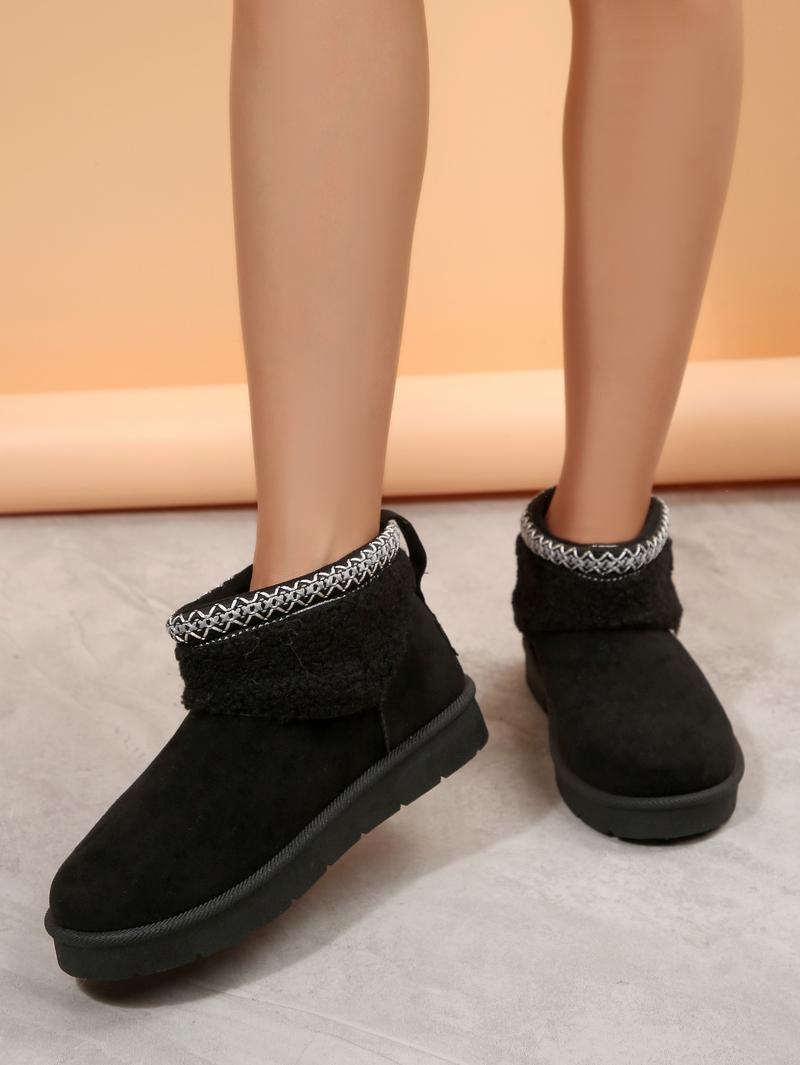 Mysoft Women's Simple Warm Snow Boots, Winter Outdoor Shoe, Womensfashion Footwear, Cozy Boots for Women, Perfect Valentine's Day Gift  Walking Shoes  Girl