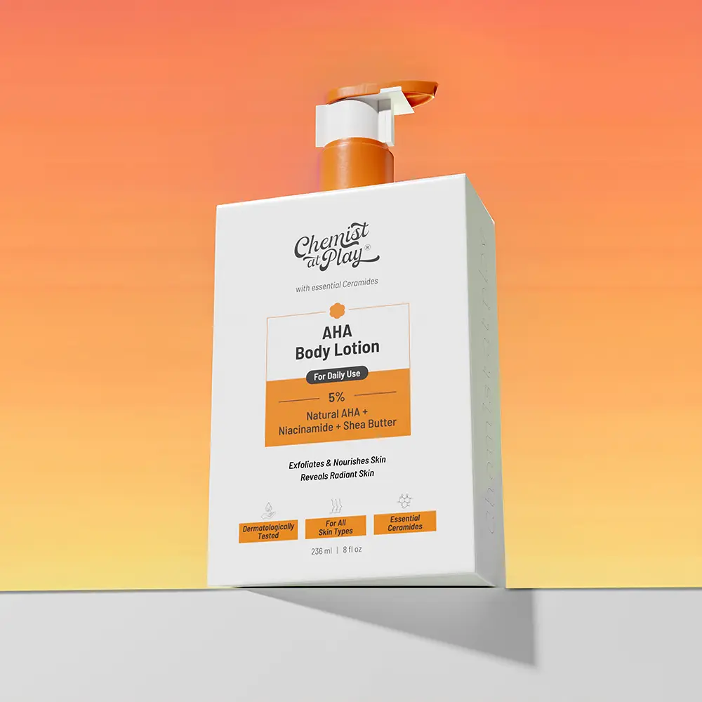 AHA Body Lotion with Niacinamide & Shea Butter - 8fl oz | Deeply Moisturizes | Exfoliates & Evens Out Skin Tone