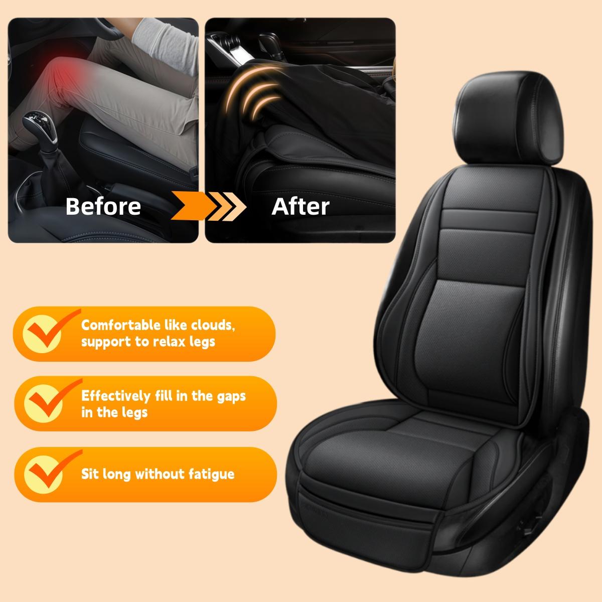 1 Piece For Chevrolet Car Front Seat Cover Protector Waterproof Breathable Five Layer Napa Leather Sit Cushion Pad Mat with Storage Bag Comfortable, Ergonomic Dual Support for Waist & Legs, Universal Fit for Car Sedans SUVs Pickups Trucks