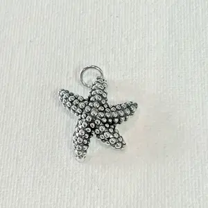 Sterling Silver 925 Starfish Lightweight Hollow Pendant Electroform Jewelry