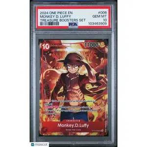 2024 ONE PIECE PROMOS TREASURE BOOSTERS SET #006 MONKEY D. LUFFY PSA 10