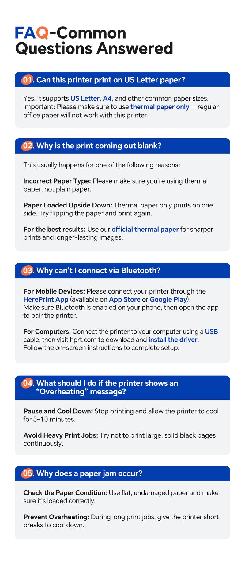 Portable Wireless Thermal Printer for US Letter & A4 Paper, Inkless Printing, Compatible with iOS, Android & Laptops – Ideal for Home, Office, Travel & Truck Drivers