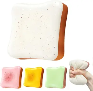 Bread Squishy Slow Rising with Butter Scent, Realistic Toast Squishy, Soft & Sticky Sensory Fidget for Stress Relief & Anxiety, Cute Palm-Size Squeeze Ball, Fun Party Favors