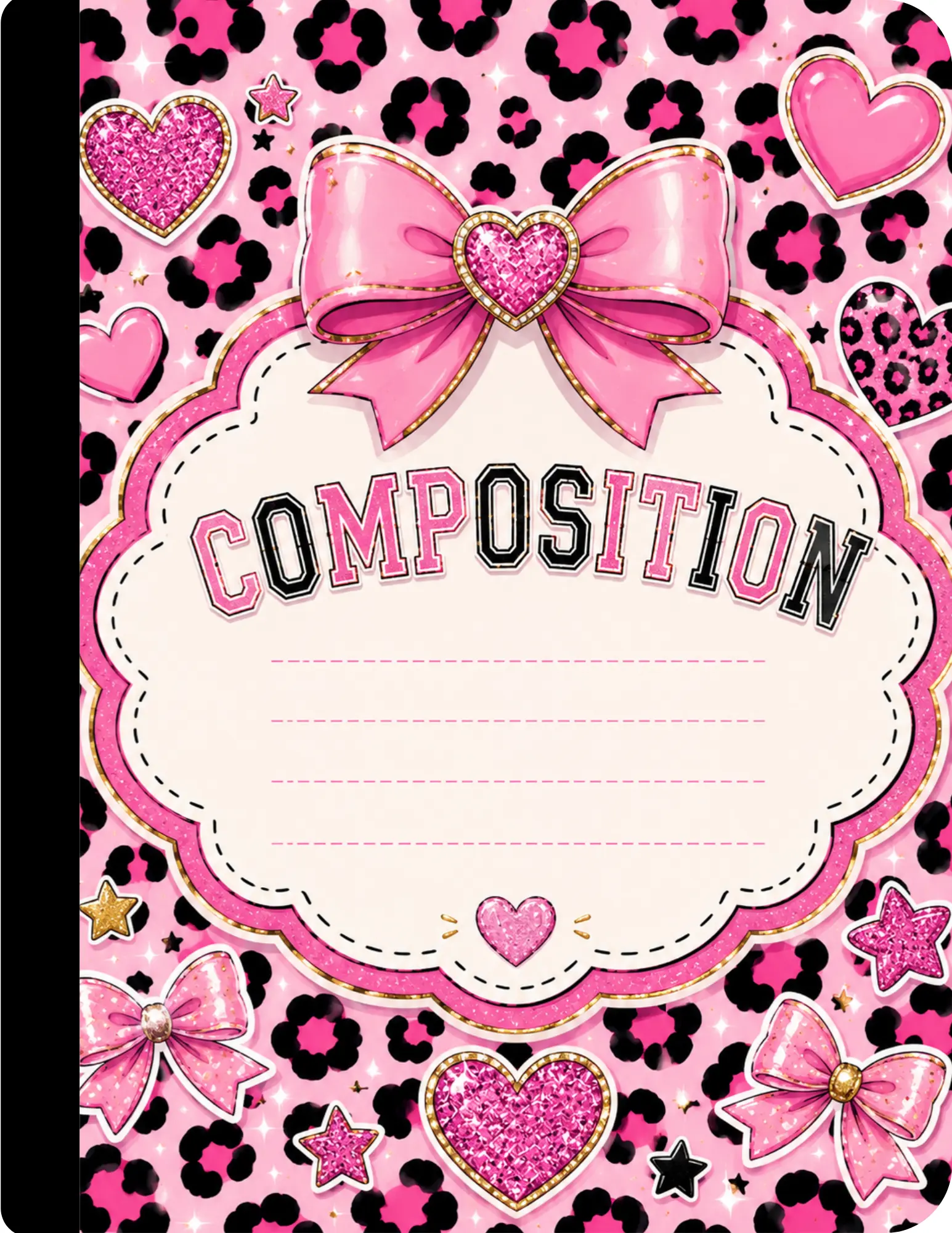 Pink Composition Notebook – 100-Page Kids School Notebook