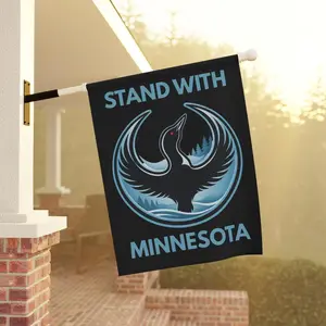 Minnesota Rebel Alliance Yard Flag, Stand With Minnesota Garden Flag OR House Banner, Anti Ice Flag, Anti Trump Flag, Loon Flag