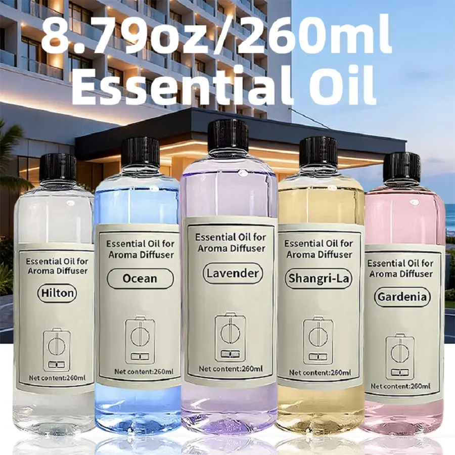 260ml Scented Aromatherapy Oils Set (5 Scents) - Leak-Proof, Elegantly Packaged - For Diffusers, Humidifiers, Candle Making - Ideal Gift for Women, Valentine's Day, Birthdays, Christmas - Home Fragrance Accessory