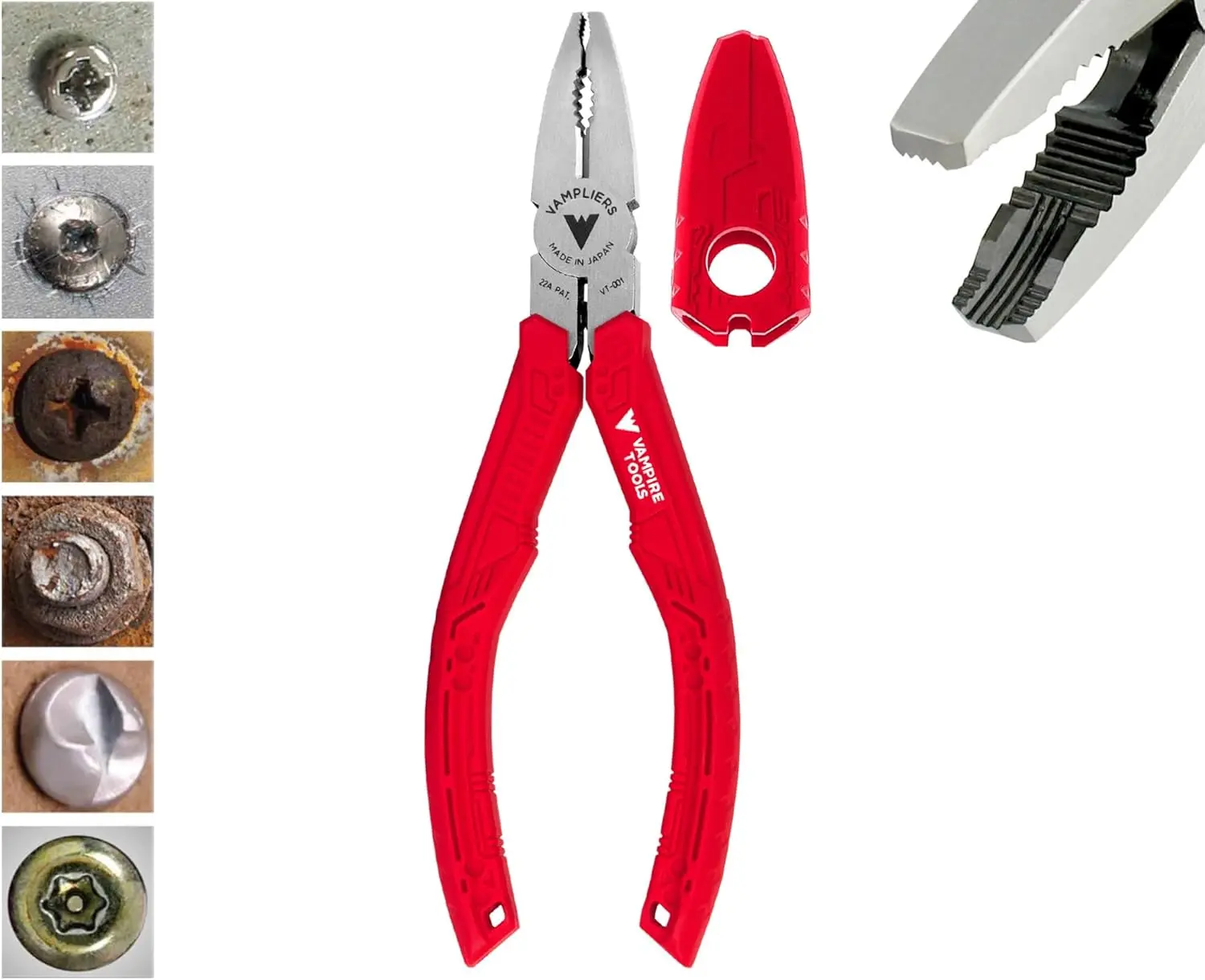 6.25" Stripped Screw Extractor Pliers.  . Stripped Screw  with Wire  &  Non-Slip Jaws. Quickly Remove Rusted, Stuck, Damaged Screws & Fasteners.