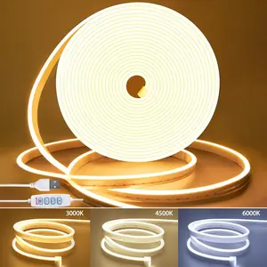 LED Strip Lights, Tunable Neon Rope Lights, Dimmable 3000K-6000K Flexible Led Light Strip, Silicone 5V Neon LED Lights for Bedroom Kitchen Indoor Outdoor Decoration (3FT/10FT/13FT)