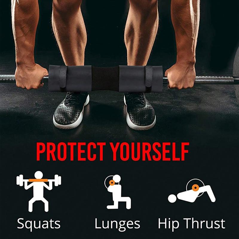 Unisex Barbell Sleeve with Sponge Padding, Thick Fitness Equipment Protector, Deep Squat Neck Support, Shoulder Protection Included, Muscle Training Equipment