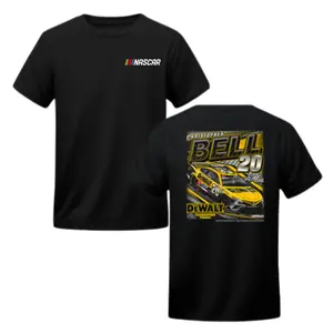 Christopher Bell 20 Dewalt NASCAR Racing Graphic T-Shirt – NASCAR Cup Series Motorsport Fan Tee – Double Sided Racing Shirt for Men Women – Race Day Apparel USA