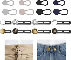 16 PCS Button Extenders for Jeans, Waist Adjuster for Pants, Jeans Button Extender, Waistband Extension 1-1.8 Inches, Invisible Extenders Set Fit Casual/Suit Pants, Short Skirts, Maternity Btcum
