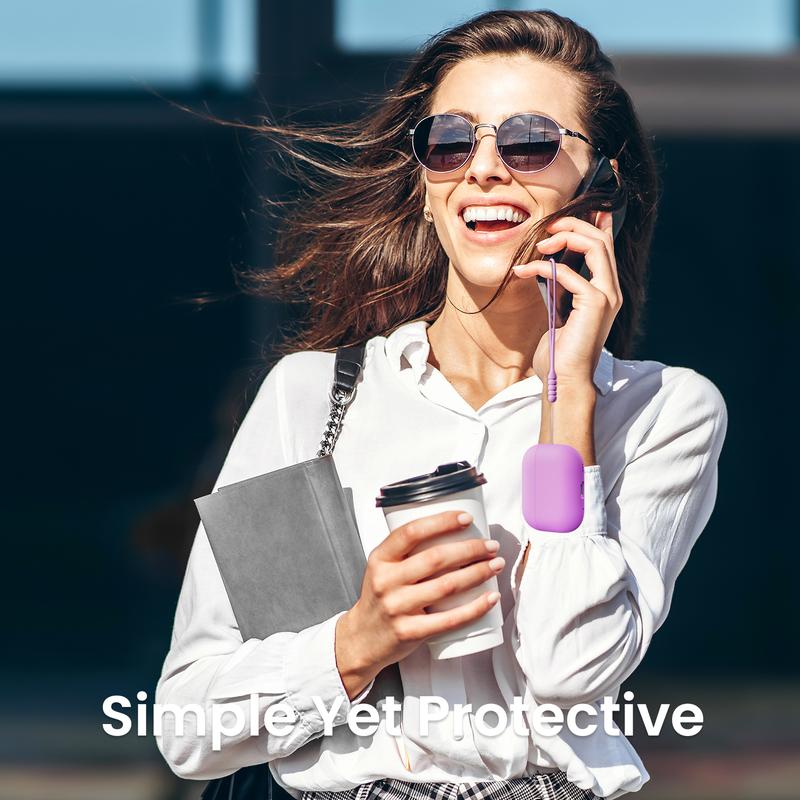 ORNARTO Compatible with AirPods Pro 2 Case 2022, Protective Soft Silicone for AirPods Pro 2nd Generation Case, Front LED Visible Skin Cover Accessories Handheld