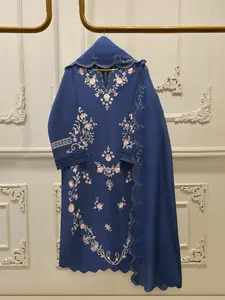 Aghanoor 3 Piece - Embroidered Cambric Suit