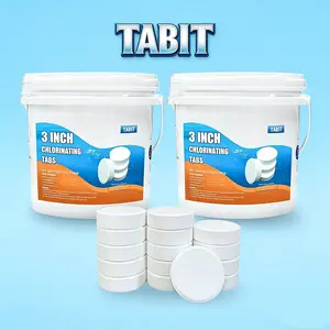 TABIT 3" Chlorine Tabs for Swimming Pool, Spa and Hot Tub, Slow Dissolving Tablets for Consistent Chlorination and Long-Lasting Protection
