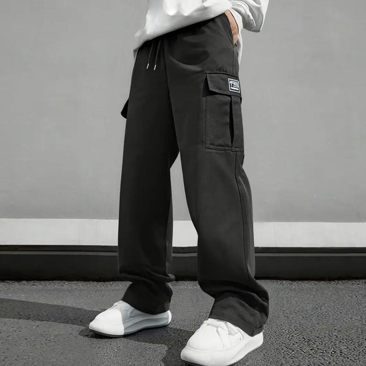 Men's Casual Work Pants, 3-Pack, Men's Casual Pants, Multi-Pocket Design, All-Season Versatile Work Pants, Suitable for Hiking Trips, Construction Work, and Everyday Wear, Casual Pants, Work Pants, Men's Long Pants, Men's Straight-Leg Pants