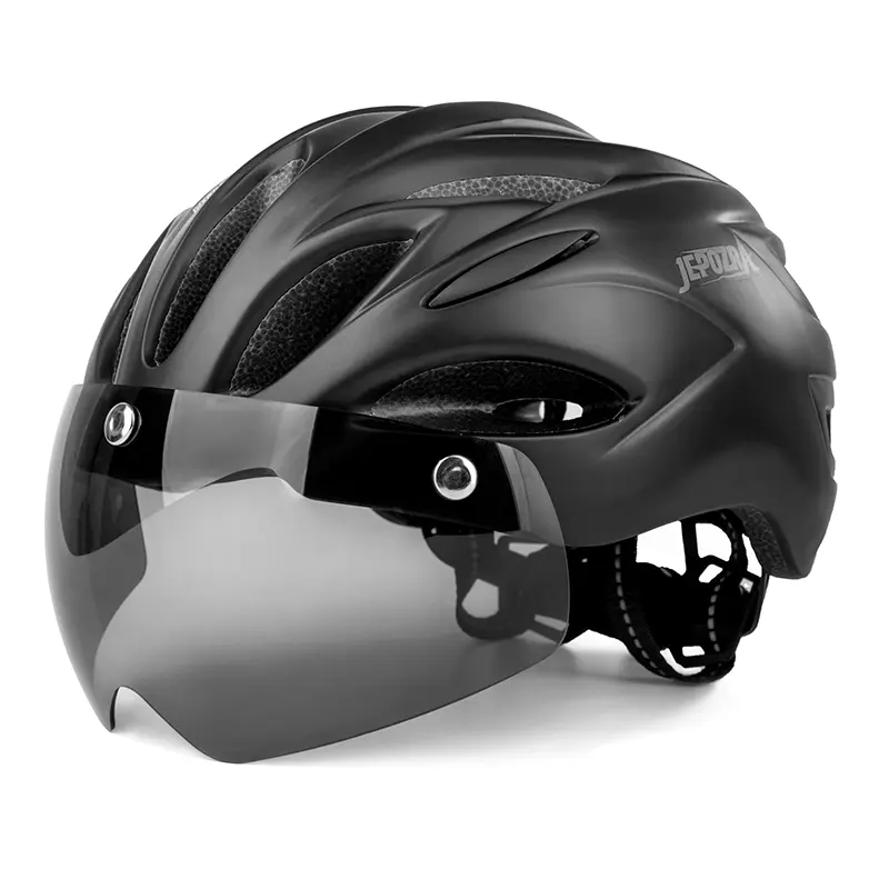 Helmet with Magnetic Sun Visor for Adults, Glasses-Friendly Design Adjustable Dial Cycling Helmet for Men & Women, Urban Riding Bicycle Helmet for Mountain, Road, E-Bike, Commuting