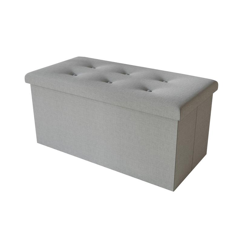Favorer Florence 30" Button Tufted Upholstered Folding Storage Ottoman Bench