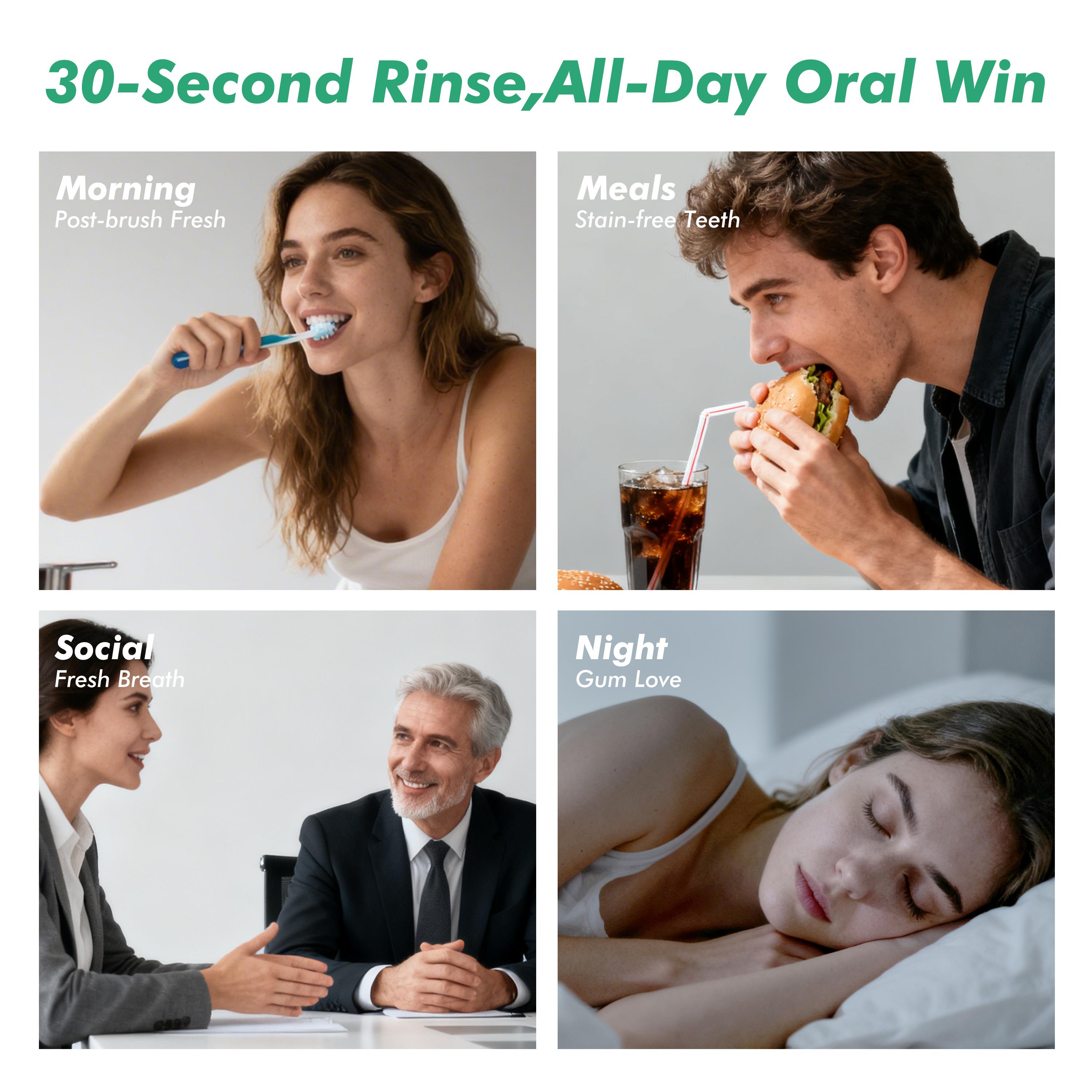 CEELIKE Travel-Friendly Mouthwash (Ice Burst Mint Flavor) | Powerful Antibacterial, Long-Lasting Freshness, Natural Formula, Convenient for Travel