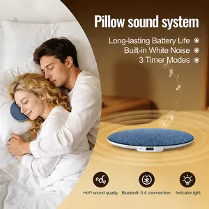 [OOBANG Specifically for One Person Listening] UnderPillow Sleep Speaker, Ultra-Thin Personal WhiteNoise Machine with Bluetooth, Partner-FriendlyClose-Range Audio, Timer & Memory Function,Blind-Touch Buttons Android Charging soft immersive sound field