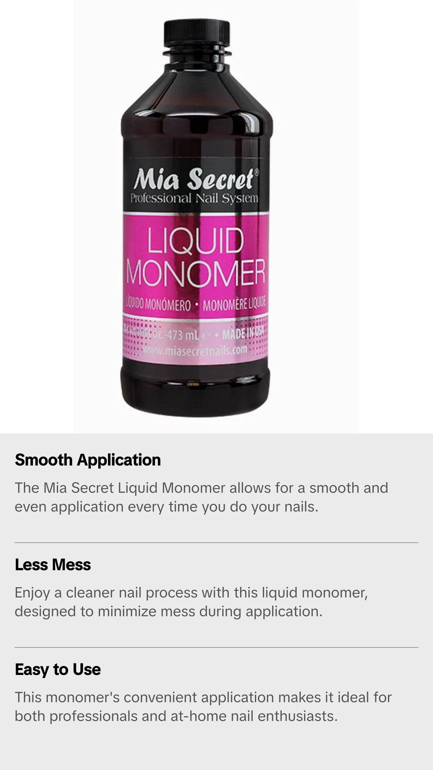 Mia Secret Liquid Monomer from Mia secret brand