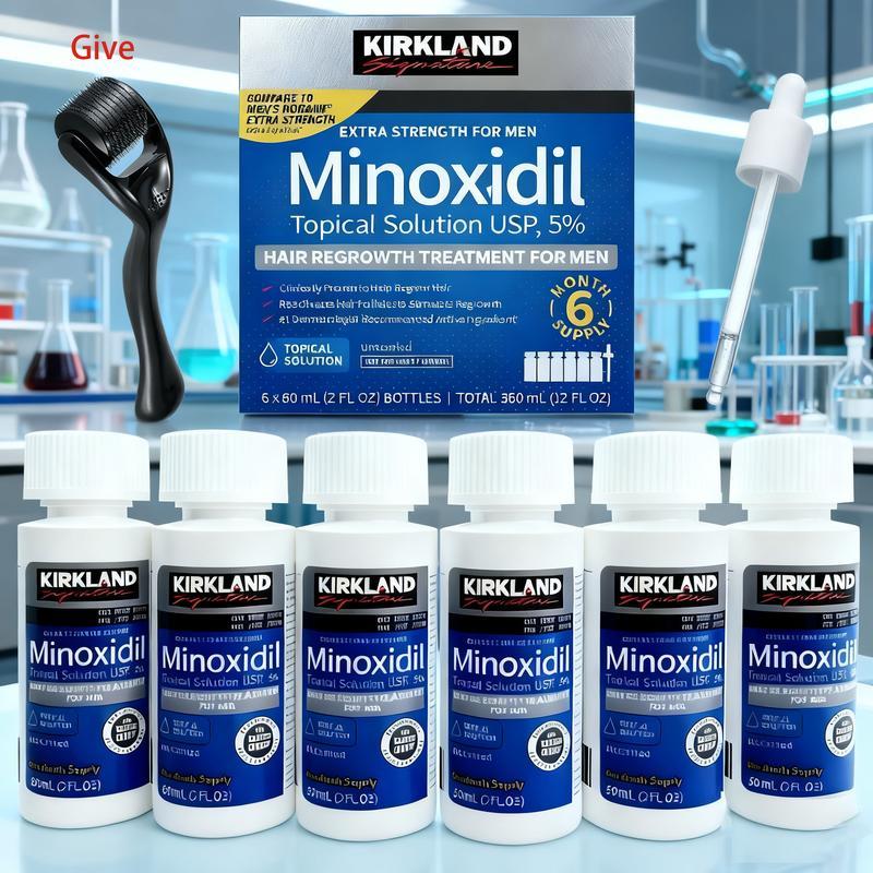 KIRKLAND Minoxidil Liquid Extra StrengthHair Regrowth Treatment for Men, 5%Topical Solution