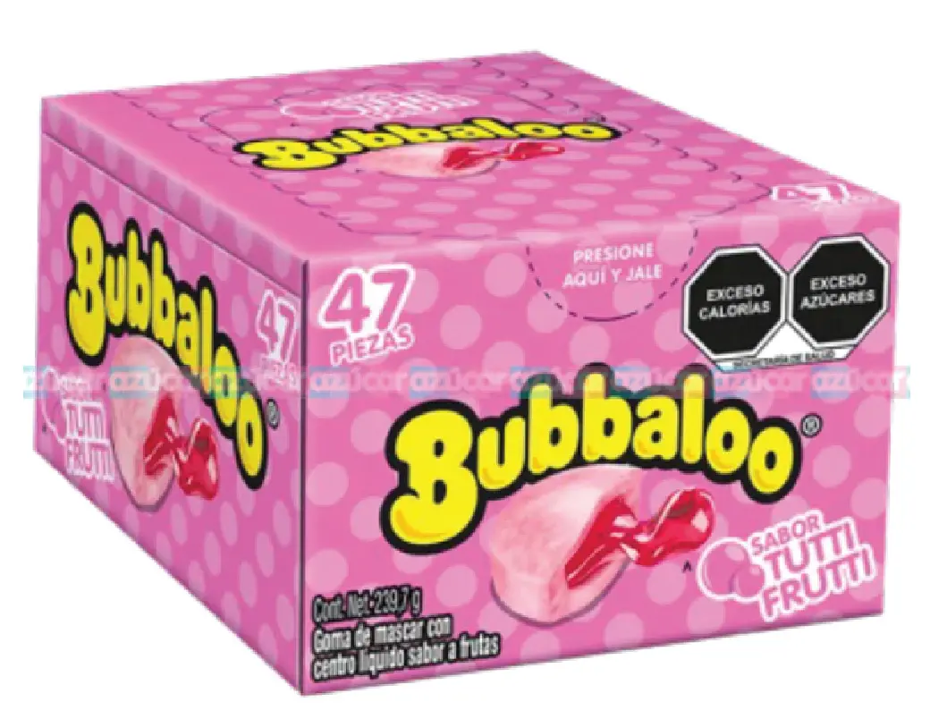 Adams Bubbaloo Tutti Frutti Bubble Gum 32/47ct