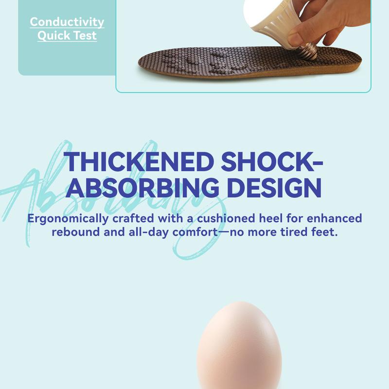 Boosts Blood Circulation | Supports Immunity |Shock Absorbing Insoles for All Day | Comfort Arch Support || Antibacterial & Odor Control | Natural Herbal Extract | Fits for All Shoes TikTokShopBlackFriday