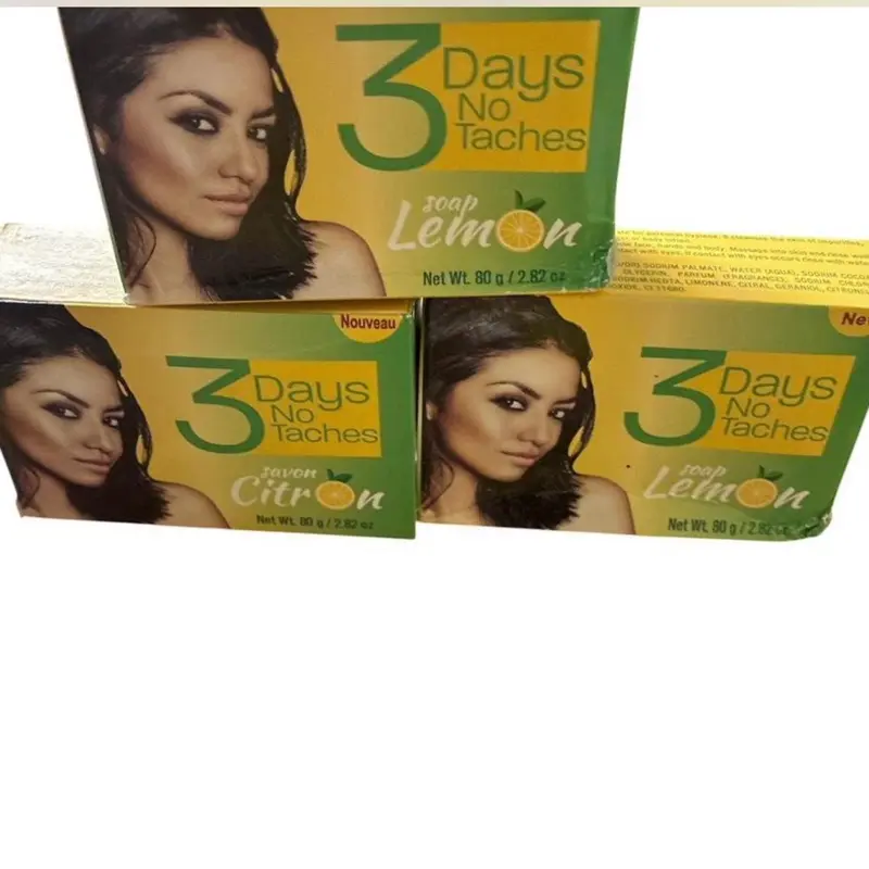 Lemon Extract Dark Spot Fader Bar Soap (2.82oz, Pack of 3) - Daily Cleansing Body Care, Eczema Relief, Skin Repair, Radiant Even Skin Tone, Smoother Complexion