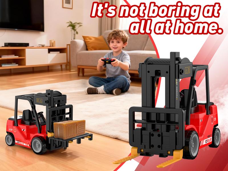 Egofuntoy Electric RC Forklift Truck with Remote Control, Rechargeable Battery, Water Spray & Lights Sound Effects, Detachable Control Car Egofuntoy Electric RC Forklift Truck with Remote Control, Rechargeable Battery, Water Spray & Lights Sound Effects, Detachable Control Car