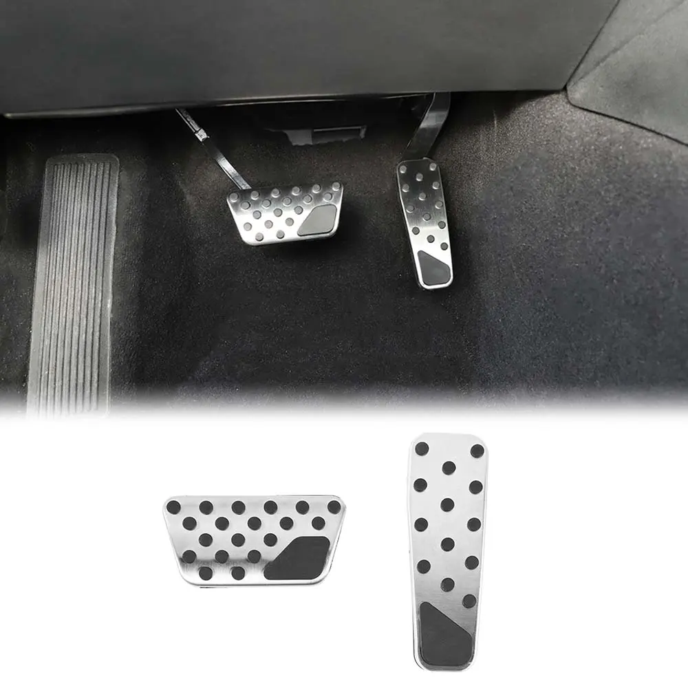 Automotive Brake & Gas Accelerator Pedal Covers, Replacement Car Interior Accessories for 2009+ Dodge Challenger/Charger
