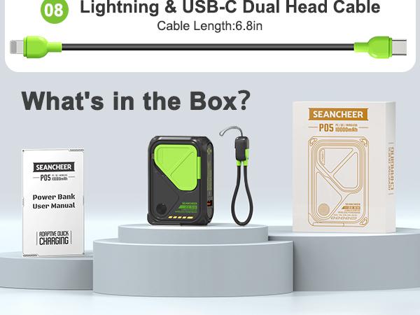 P05 Portable Charger, Magnetic Power Bank, Small Wireless PowerBank, Battery Pack10000mAh Travel Essentials Fast Charging With Built in Cable, Foldable Wall Plug for iPhone,Samsung,Andriod P05 Portable Charger, Magnetic Power Bank, Small Wireless PowerBank, Battery Pack10000mAh Travel Essentials Fast Charging With Built in Cable, Foldable Wall Plug for iPhone,Samsung,Andriod