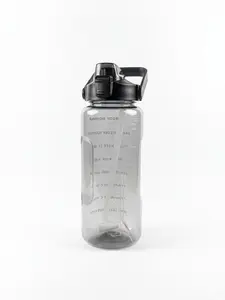 Botella motivacional de agua con medidor de horas, de 2000 ml, antiderrames, BPA free