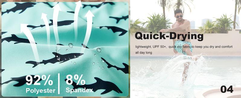 APTRO Men's Quick Dry 2 in 1 Swim Trunks with Compression Liner UPF50+ 4-way Stretch Board Shorts for Swimming Beach Sports