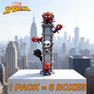 6Pcs Marvel Spider-Man Anime Figures Set Official Licensed Collectible Figure Set PVC Great Birthday Christmas Gift Model Display Desk Decoration