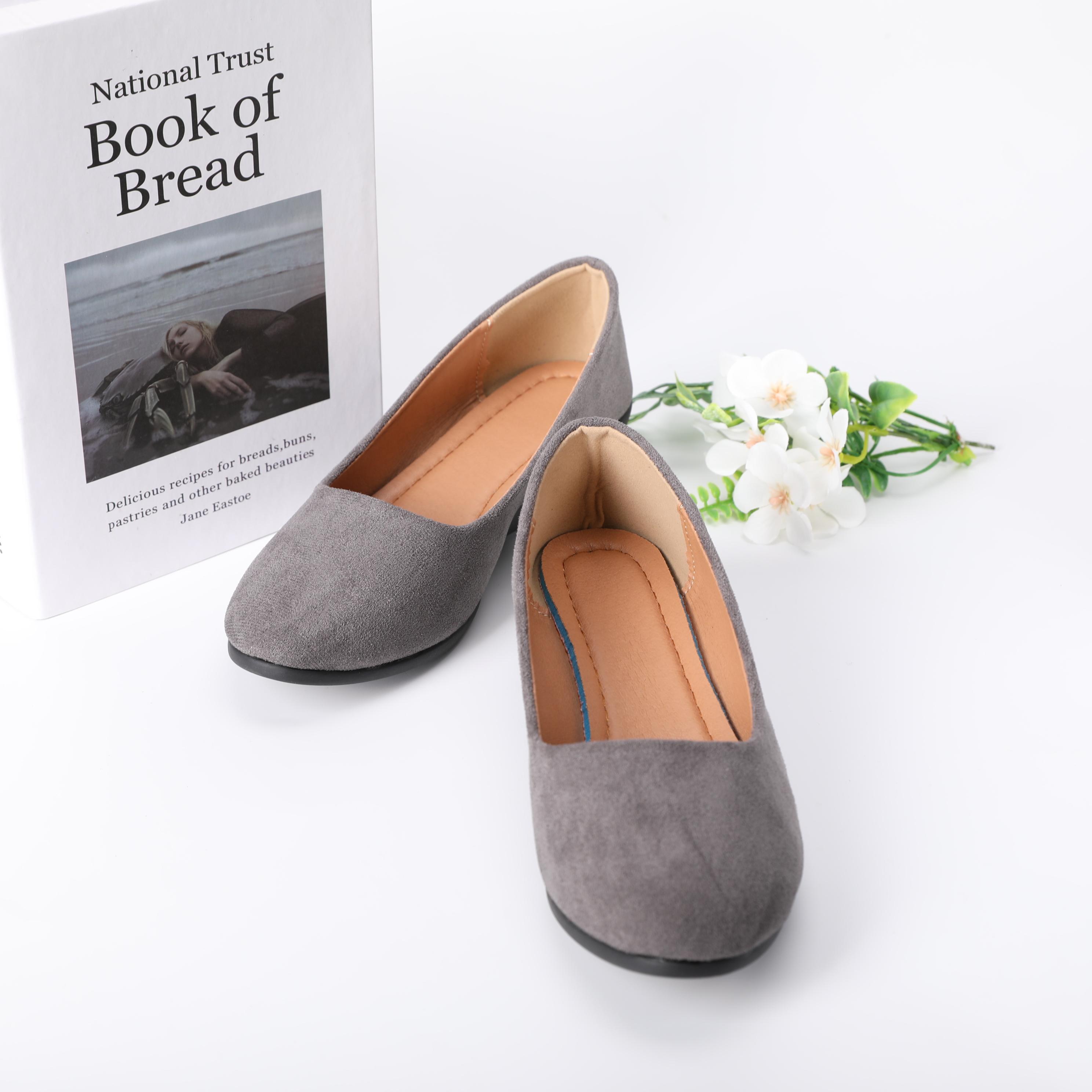 Women's Black Wedge Heels Work Shoes - Wide Fit Waterproof Rain Suede Pumps Round Toe Elegant Comfortable Insole Shallow Mouth Heeled Footwear Office Shoes for Women