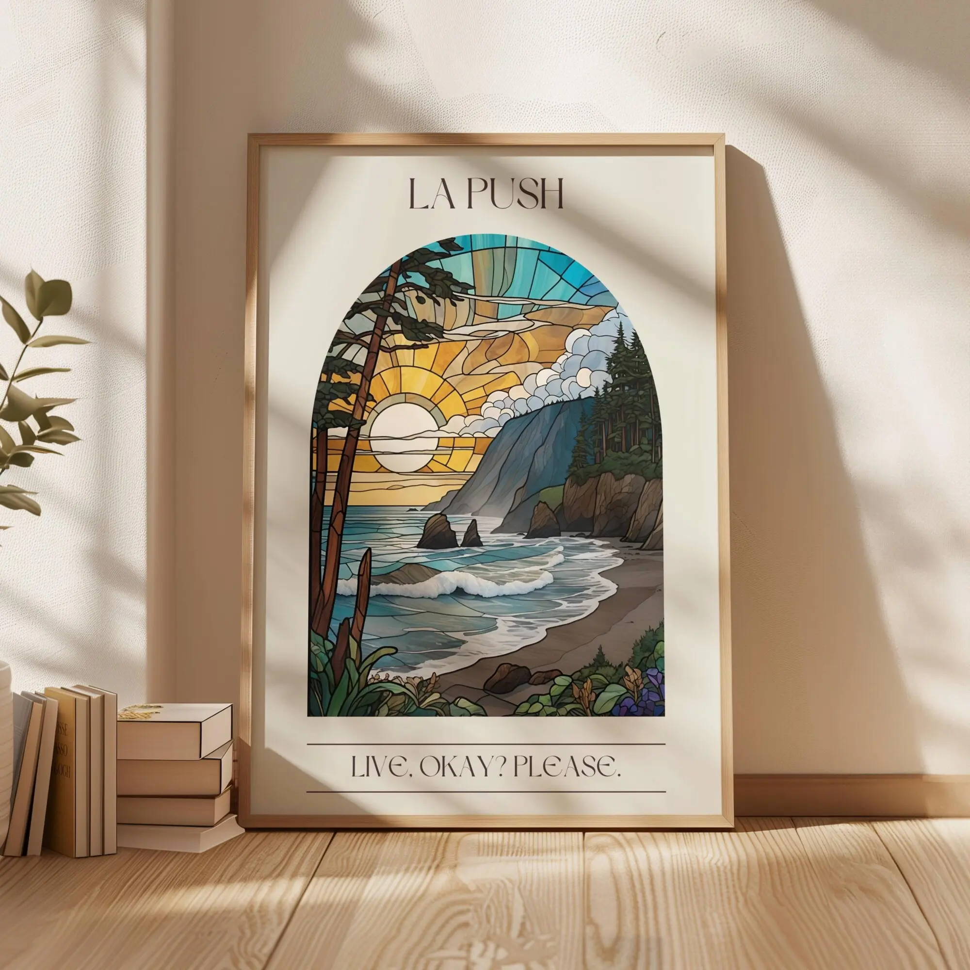 Twilight La Push Beach Print, Bella and Edward Poster, Twilight Poster, Bookish Wall Art, Stephanie Meyer (Unframed)