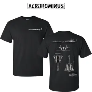 AeroDominus SR71 Blackbird Blueprint Shirt, Vintage Supersonic Spy Plane Graphic Tee, Military Aviation Enthusiast Streetwear, Tactical Recon Aircraft Diagram T-Shirt Gift For Men Unisex